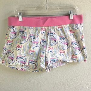 Disney Vintage Y2K VTG 2000s Tinker Bell McBling Graphic PJ Short Shorts Large